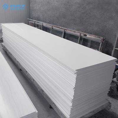 China Modern Pure White Solid Exterior Slabs Acrylic Slabs White ETB Resin Stone 3660x760x12mm for sale