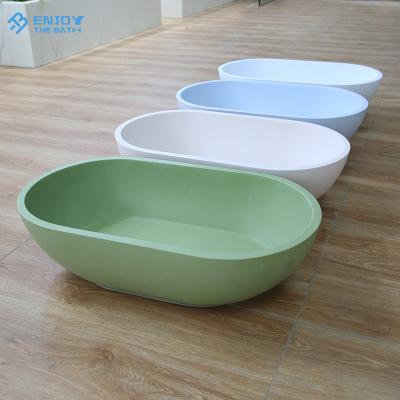 China Elegant Solid Surface Countertop Basin Light Color Artificial Stone Above Counter Basin Sink for sale