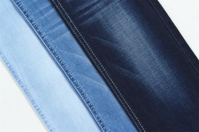 China 10 Una vez Dobby algodón poliéster espandéx estirante jacquard tejido de denim para jeans en venta