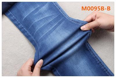 China 132cm 9oz 50 Cotton 12 Tencel Super Stretch Denim Fabric For Pants Coats for sale