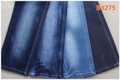 China 9.5oz Slubby Jeans Stretch Denim Fabric Material 69 Cotton 26 Polyester 2 Elastane for sale