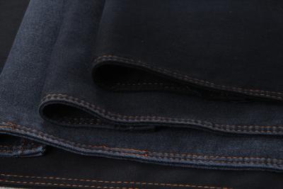 Cina tessuto nero di Chambray del denim del cotone di 9.5oz 78% per i jeans scarni della donna in vendita