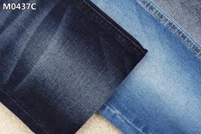 China Indigo-Blau-Baumwoll-Polyester Spandex-Denim-Gewebe mit geringfügigem Vorgespinst-Frauen-Jeans-Material zu verkaufen