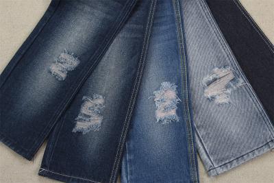 China 14 Once 100% Cotton Denim Fabric 7X6 Construction Dark Blue for sale