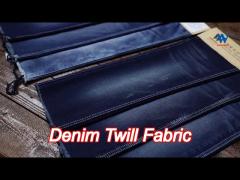 10 Ounce 2 Layers Denim Twill Fabric With Dual Core Yarn Indigo Blue