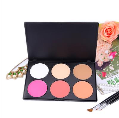 China Private Label Logo Cosmetics Makeup Waterproof Custom 6 Color Pressed Eyeshadow Palette With High Quality for sale