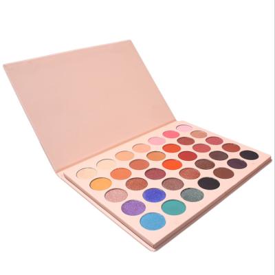 China Makeup Products 35 Color Waterproof Eyeshadow Palette High Dye Cosmetics Private Label Eyeshadow Palette for sale