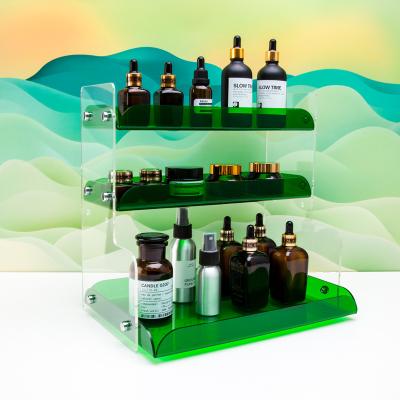 China Multi-Layer Combination Cosmetics Storage Rack Transparent Acrylic Shelves for sale