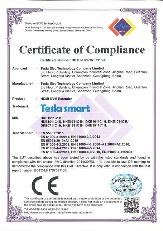 CE - Shenzhen Tesla Elec Technology Co., Ltd