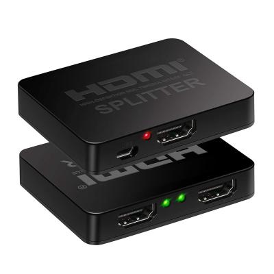 China Plastics Mini 1 In 2 Out Of HDMI Splitter Support 3D HDMI Splitter 1x2 4k X 2k 1x2 HDMI Splitter for sale