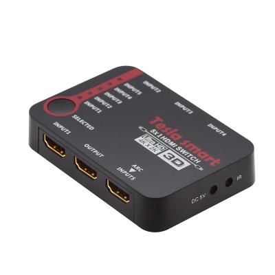 China Plastics Tesla factory fast video switch hdmi 5x1 input bidirectional hdmi switch for sale