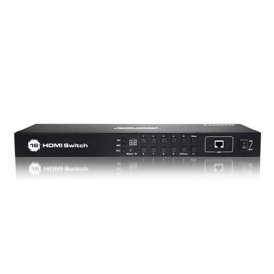 China Auto Switching TESmart 16x1 HDMI Switcher with Serial RS232 Commands or IP Commands 4K@30Hz for sale