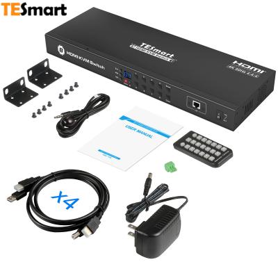 China Tesmart 4k 60hz 8x1 Hdmi Kvm Metal Switch Kvm 8 Hdmi Usb Port Kvm Console for sale