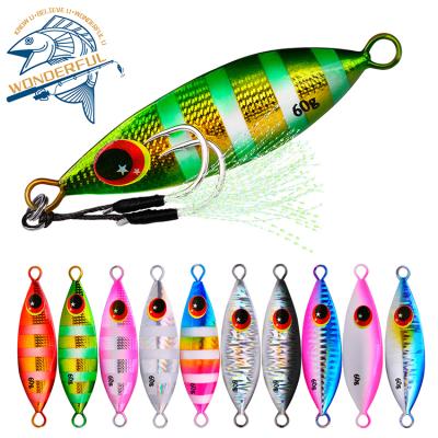 China 10g20g30g40g60g Sculpin Metal Big Game Sea Fishing Spoon Pale Hard Sinking Slow Basting Lure for sale