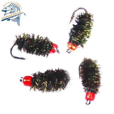 China Wholesale 30mm 1g Mini Bionic Bass Insect Flies Groundbait Factory Artificial Fly Bait C Hook Lure With Feathers for sale