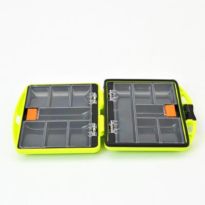 China Centralized Hard Plastic Waterproof Fishing Tackle Boxes Material Storage Case 115x100x30mm Green Available Supply ABS Small for sale