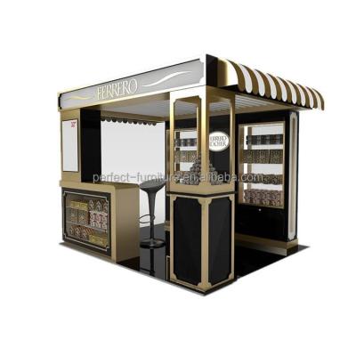 China Counter High End Dessert Kiosk Chocolate Macaron Box Food Kiosk In Mall Center for sale