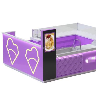 China New Strong Custom Made Shopping Mall Ice Cream Kiosk Fashion Pancake Food Kiosk for sale