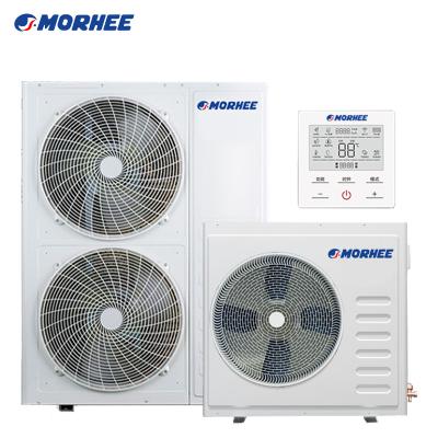 China Morhee outdoor cheap price high quality WIFI control 9kw 16kw air source for water heat pump ducted AC air conditioner and water heater for sale