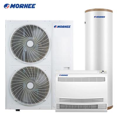 China Morhee Greenhouse New Tech R32 Evi DC Inverter Outdoor Type Air Source To Water Heat Pump For Mini AC Air And Water Heater for sale