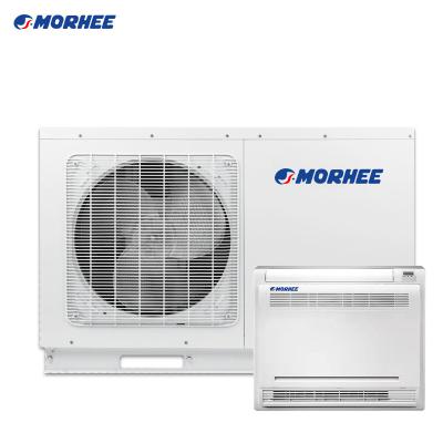 China Morhee 7KW DC Inverter Outdoor Air Source To Hose Heat Pump Duct Water Heater And AC Air Conditioner With Quality Controller for sale