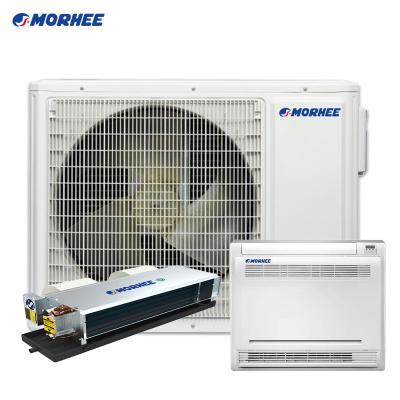 China Outdoor DC Inverter Morhee New Energy Air To Water Heat Pump Ducted Water Heating Heater And Air Conditioner For Home for sale