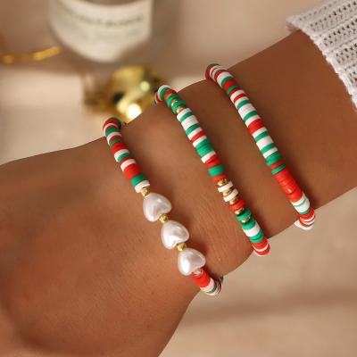 China Wholesale Beaded Cute Color Bracelet BOHEMIA Christmas Love Bead Bracelet Christmas Decoration Bracelet for sale