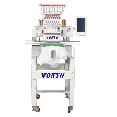 China High Quality Automated Single Head 12 Hat/T-shirt/Flat/3D/Towel/Leather/Jacket Embroidery Small 15 Needles Mini Hat Embroidery Machines With Factory Price for sale