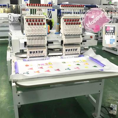 China Garment Shops Easy Operate 2 Heads Computer Embroidery Machine for sale