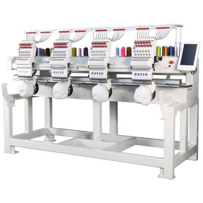 China Hotels 4 Heads Machine For Embroidery Designs On Flat Cap / Cap / T Shirt / Cloth / Garment for sale