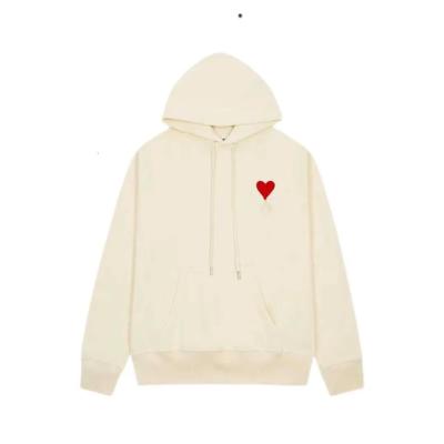 China Anti-wrinkle Hoodie Men And Women's Hoodies High Quality Sweater Embroidered Love Red Winter Round Neck Pullover Couples Sweatshirt Yt33 for sale