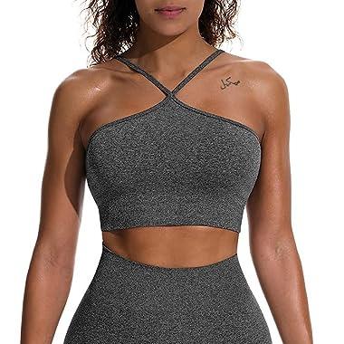 China Antibacterial 2-Piece Exercise High Waist Shorts Umbilical Seamless Gym Yoga Bra Top Set for sale