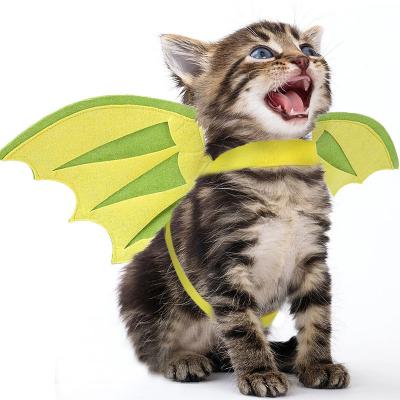 China Viable Halloween Party Cosplay Costume Cat Small Dog Costume Felt Cat Dragon Wings Harness Funny Pet for sale