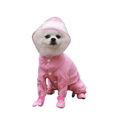 China 2022Windproof Viable And Raincoat Portable Large Dog Raincoat Large Reflective Dog Pet Clothes Yellow Dog Raincoat for sale