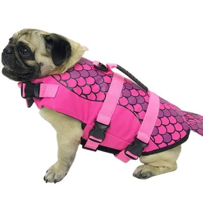 China Durable Safety Adjustable Dog Swim Mermaid Rescue Handle Dog Life Vest Life Vest For Small Medium Large for sale