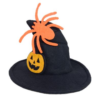 China Wholesale 2022Halloween Viable Pumpkin Pattern Witch Hat Skeleton Dog Customized Pet Hat for sale