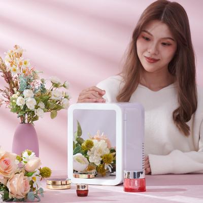 China New Design 4L DC12V AC220V Mini Home Bar Refrigerators Mirror Touch Skin Care Custom Small Fridge for sale