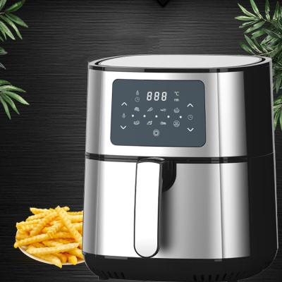 China Healthy Way For Oil Free Frying And Less Fat Home Free Digital Control 5.5L 80% Stainless Steel Large Capacity Oil Touch LED Screen No Oil Air Fryer For Kitchen for sale