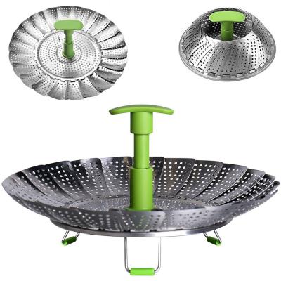 China Durable Folding Stainless Steel Steamer Insert Collapsible Steamer For Pressure Cooker for sale