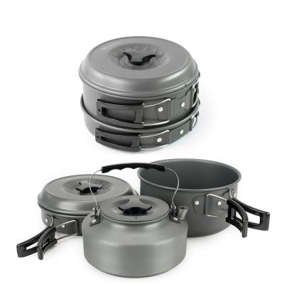 China Sustainable Camping Cookware Kit Outdoor Backpacking Gear and Hiking Cookware for sale