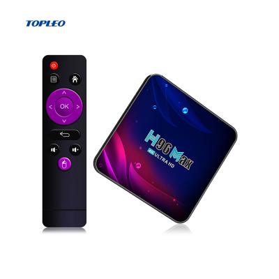 China Android 18.1 max smart android 11.0 h96 v11 tv box lte 16gb hd 4k smart tv cpu RK3318 RKMC Topleo 2gb ott tv box max smart for sale