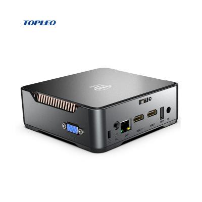 China For Topleo i9 Business PC Desktop Intel Celeron J4125 Mini Quad Core Dual LAN Fanless Portable Game for sale