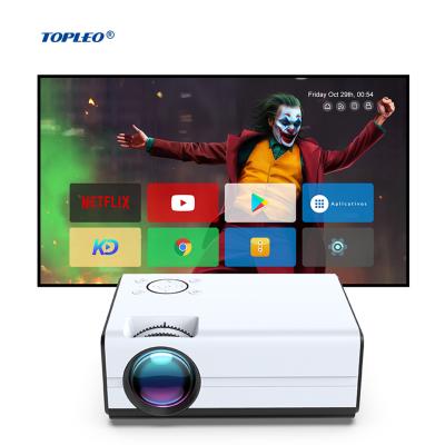 China 2.4g 5g dual wifi 3d projector mini projector 9.0 android portable video projector built-in 1080p lamp screen for sale