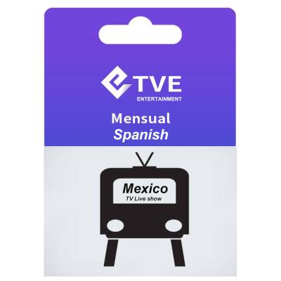 China TVE TV Express monthly spanish gift card for android smart tv box for sale