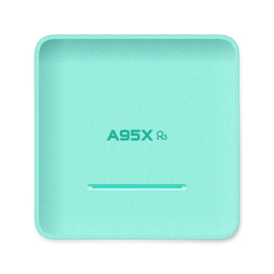 China Android 10.0 RK3318 2.4G/5G wifi dual wifi A95X R5 2.4G/5G Android box 64bit 4gb 64gb support youtube 4k colorful light 10 uhd rgb tv for sale