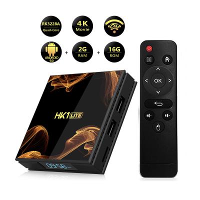 China High Cost Performance 4K OTT Box Solution Cheap Price Set Top Box HK1 LITE RK3228A Android 9.0 2G 16G High Cost Performance 4K TV Box for sale