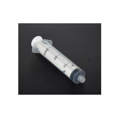 China Good Quality Syringe 30ml PP Plastic Cylindrical Syringe Luerlock Syringe Pump Metal Tent Eyelet 30ML for sale