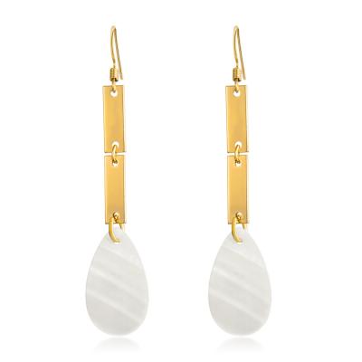 China 2021 Trendy Women Trendy Funky Statement Shell Pendant Dangle Earrings Nature Shell Tassel Earrings for sale