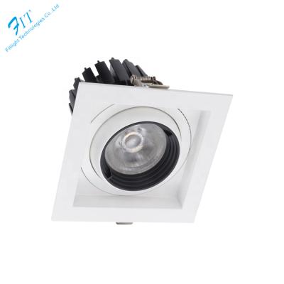 China Hotel Single Head Gimbal 35w Recessed Led Cob Grills Light High Quality for sale