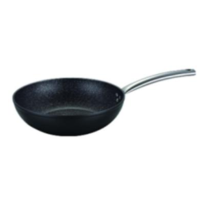 China 28Cm Workable Forged Alu Open Wok Without Lid Non Stick Wok Pan Chinese Wok for sale